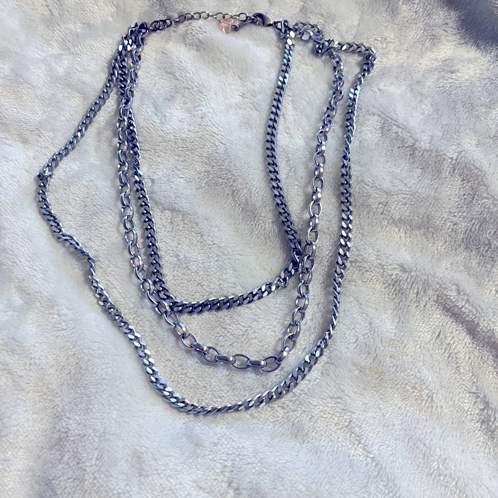 Sabika Nuanced Neutrals Collection-3-Row Chain Necklace